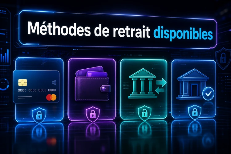Méthodes de retrait disponibles